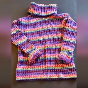 Forever 21 Multicolored Turtleneck Knit Sweater